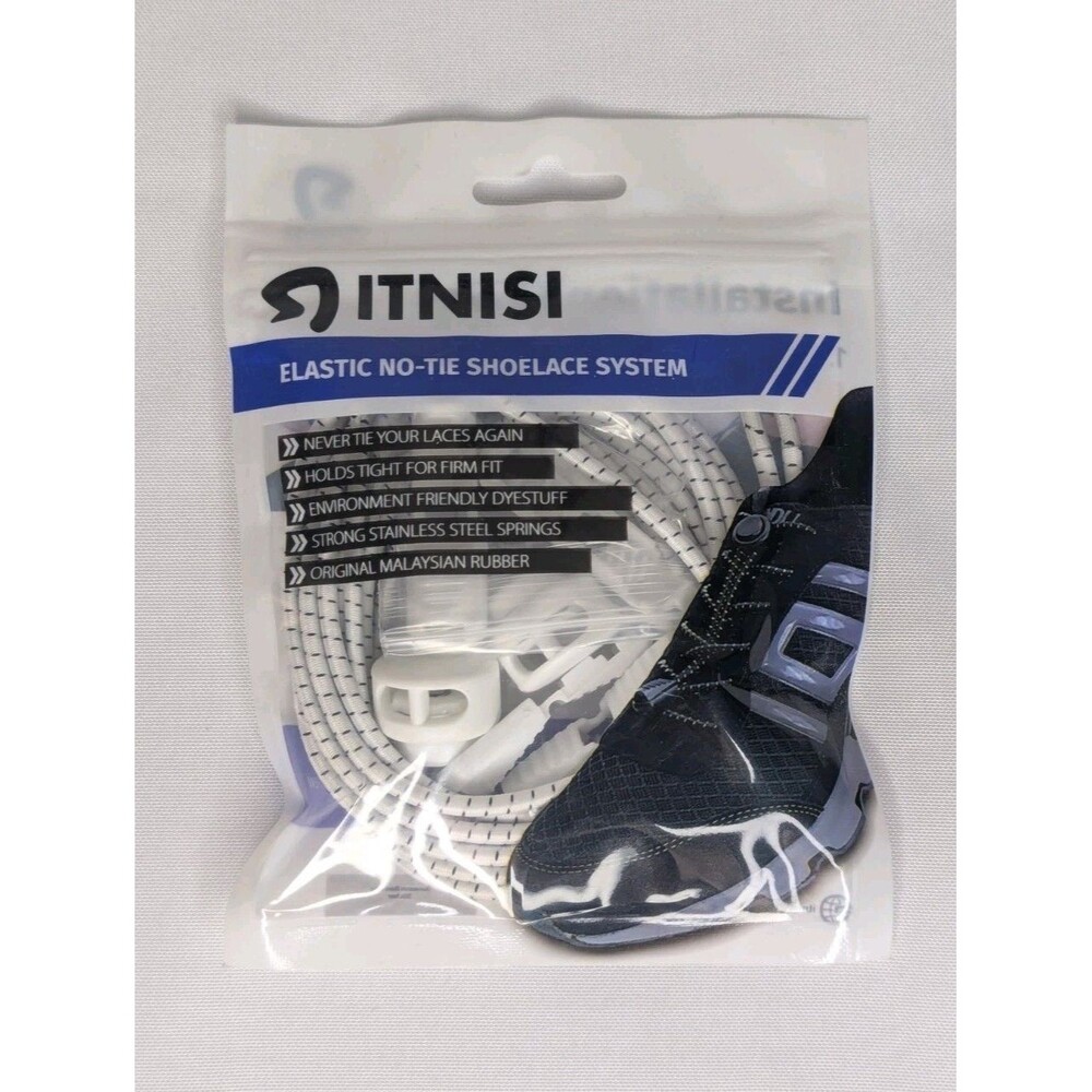 Itnisi Elastic No Tie Shoelace - White - Picture 2 of 3